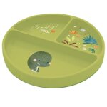 Assiette en silicone dinosaure en silicone vert 18x3, 4 cm