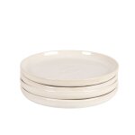 Assiettes à tapas en céramique beige motifs en reliefs (x4) Assiettes à tapas en céramique beige motifs en reliefs (x4)