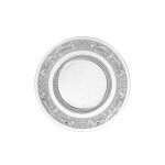 Assiette transparente verre  motifs romance - 25x25x2cm