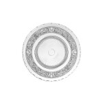 Assiette transparente verre  motifs romance - 30x30x2cm