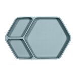 Assiette ventouse carr en silicone