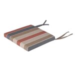 Assise de chaise dhoussables 36x40cm 100% coton marron / rouge