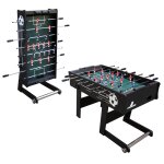 Baby - foot pliable 2 balles, compteur de points, noir, 122x61x80cm