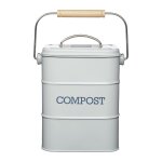 Bac à compost en acier gris français 3l Bac à compost en acier gris français 3l
