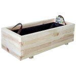 Bac � fleurs en bois beige 70 x 30 x 28 cm 55l