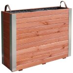 Bac  fleurs en bois marron 100 x 30 x 78 cm 170l
