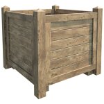 Bac  fleurs en bois marron 100 x 100 x 100 cm 650l