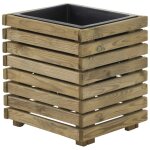 Bac  fleurs en bois marron 32 x 39 x 40 cm 13, 5l