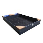 Bac  sable avec banc, en bois fsc, anthracite / brun, 180x115 cm