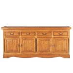 Bahut en chne massif 4 portes et 4 tiroirs
