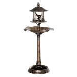 Bain d'oiseaux abreuvoir oiseaux polypropylne bronze antique