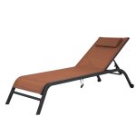 Bain de soleil en acier terracotta