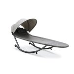 Bain de soleil en acier et toile plastifie avec brise - soleil