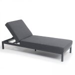 Bain de soleil en aluminium gris
