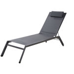 Bain de soleil en aluminium et toile plastifie gris