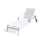 Bain de soleil en aluminium et toile plastifiehe