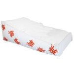 Bain de soleil extrieur flottant dhoussable broderie corail blanc