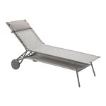 Bain de soleil haut en acier gris l184xl80xh88
