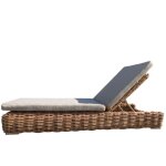 Bain de soleil marron l205 x p76 x h25 cm Bain de soleil marron l205 x p76 x h25 cm
