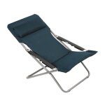 Bain de soleil matelass pliant en acier bleu l93xl67xh88