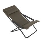 Bain de soleil matelass pliant en acier marron l93xl67xh88