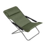 Bain de soleil matelass pliant en acier vert l93xl67xh88