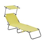 Bain de soleil mtal jaune 180 x 545 x 73 cm