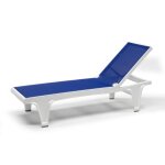 Bain de soleil en plastique bleu