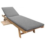 Bain de soleil pliant en acacia