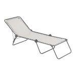 Bain de soleil pliant en acier beige l192xl71xh90