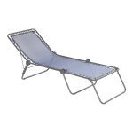 Bain de soleil pliant en acier bleu l192xl71xh90