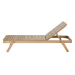 Bain de soleil professionnel empilable en bois d'eucalyptus  roulettes