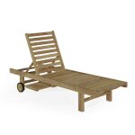 Bain de soleil en teck massif