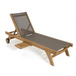 Bain de soleil textilne couleur taupe en teck