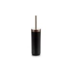 Balai brosse wc en inox et plastique noir