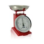 Balance de cuisine mécanique en inox rouge 5kg / 20g Balance de cuisine mécanique en inox rouge 5kg / 20g