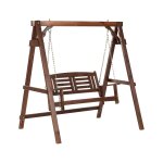 Balancelle de jardin bois d pica marron fonc