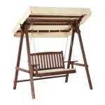 Balancelle de jardin bois d pica marron fonc