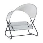 Balancelle de jardin mtal gris clair