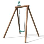 Balanoire 1 place en bois trait