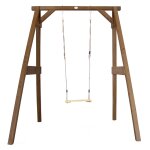 Balançoire simple avec support en bois fsc, marron Balançoire simple avec support en bois fsc, marron