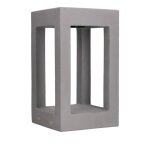Balise de jardin led en ciment gris 35cm