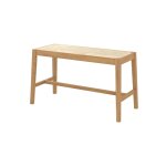 Banc 2 places en bois de chêne massif et cannage Banc 2 places en bois de chêne massif et cannage