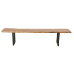 Banc en acacia et acier noir Banc en acacia et acier noir