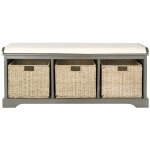 Banc en bois de pin gris Banc en bois de pin gris