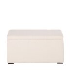 Banc coffre bouclette blanc
