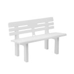 Banc d'extérieur blanc 110x52h71 cm Banc d'extérieur blanc 110x52h71 cm