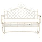Banc en fer blanc antique