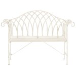 Banc de jardin 130 cm métal blanc Banc de jardin 130 cm métal blanc