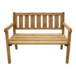 Banc de jardin 2 personnes, en bois, marron , 110 cm Banc de jardin 2 personnes, en bois, marron , 110 cm